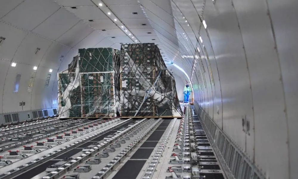 Cargo hold of a Boeing aircraft (representative)